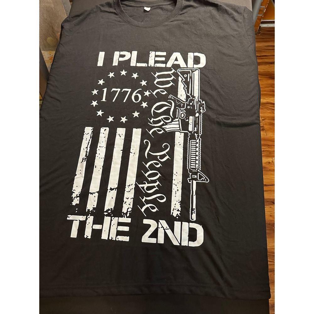 I Plead The 2nd Amendment 1776 We The People Graphic T-Shirt Black 5XL